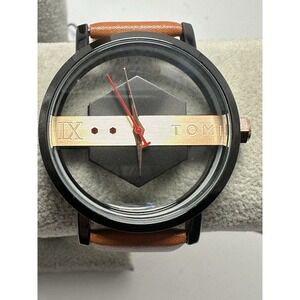 Tomi Mens Watch New Battery 41MM 8" Leather Band E92